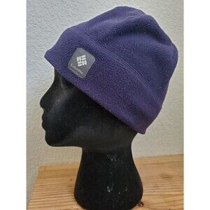 Columbia Hat Cap Beanie S/M Unisex Black Fleece Omni Heat Winter Ski Hike Climb